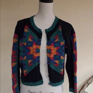 CHOMPAS Ethnic Tribal Peruvian Indian Sweater S